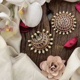 Vriksham South Indian Bridal Chandran & Suryan Billai-Red-Pearl-G19331